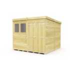 DIY Sheds 8 x 8 Pent Shed Double Door