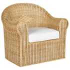 Beliani Garden Armchair LIVADEIA Rattan Natural