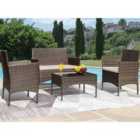 MCC Direct Rattan Garden Furniture Outdoor Patio Seating Table, Chairs and Sofa Set Roger Brown