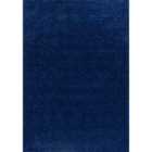 Modern Plain Soft Shaggy Rug For Living Rooms - Stylish Area Rugs Navy 120x170cm