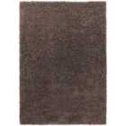 Modern Plain Soft Shaggy Rug For Living Rooms - Stylish Area Rugs Taupe 120x170cm