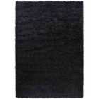 Modern Plain Soft Shaggy Rug For Living Rooms - Stylish Area Rugs Anthracite 080x150cm