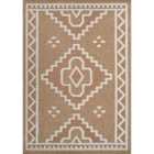Harper Daimond Pattern Water Resistant Living Room Area Rugs Cream 050x080cm