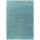 Modern Plain Soft Shaggy Rug For Living Rooms - Stylish Area Rugs Duck Egg 160x230cm