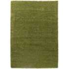 Modern Plain Soft Shaggy Rug For Living Rooms - Stylish Area Rugs Green 160x230cm