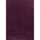 Modern Plain Soft Shaggy Rug For Living Rooms - Stylish Area Rugs Violet 060x220cm