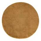 Comfy Washable Low Pile Living Room Area Rug - Anti-slip Felt Backing Gold 100xcrlcm
