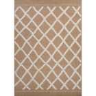 Harper Aztec Pattern Water Resistant Living Room Area Rugs Cream 200x290cm