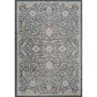 Maia Washable Floral Traditional Area Rug Non-slip Living Room Hallway Navy 120x180cm