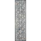 Maia Washable Lagoon Floral Traditional Area Rug Non-slip Living Room Navy 060x220cm