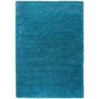 Modern Plain Soft Shaggy Rug For Living Rooms - Stylish Area Rugs Teal 060x220cm