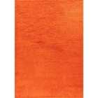 Modern Plain Soft Shaggy Rug For Living Rooms - Stylish Area Rugs Orange 060x110cm