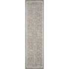 Maia Washable Floral Traditional Area Rug Non-slip Living Room Hallway Grey 060x220cm