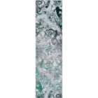 Solarius Modern Abstract Area Rug ? Stylish Abstract Patterns For Trendy Homes Aqua 060x220cm