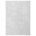 Comfy Washable Low Pile Living Room Area Rug - Anti-slip Felt Backing Silver 200x280cm