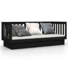 vidaXL Day Bed Black 90x190 cm Solid Wood Pine (821583)