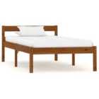 vidaXL Bed Frame Honey Brown Solid Pine Wood 100x200 cm (283209)