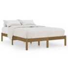 vidaXL Bed Frame Honey Brown Solid Wood Pine 200x200 cm (810040)