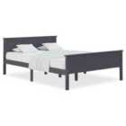 vidaXL Bed Frame Grey Solid Wood Pine 160x200 cm (322206)