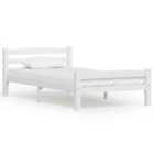 vidaXL Bed Frame White Solid Pinewood 90x200 cm (322068)
