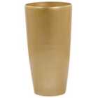 Beliani Plant Pot ? 40 Cm Gold Tseria