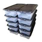 Clear Under Bed Storage Box Set 42L, Of 10