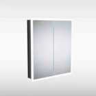 Sensio Eclipse Mirror 600x700 - Triotone - Double recessed cabinet - Black