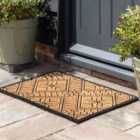Crossland Grove Siena Black And Natural Coir Doormat 600X900Mm
