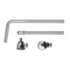 BC Designs Push Down Exposed Bath Waste Brushed Chrome