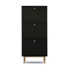 Home Garden Direct Devon - Shoe Cabinet - Black -