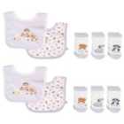 Wrendale Designs 'Little Paws' 4 Piece Bibs & 6 Pair Socks Set