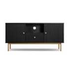 Home Garden Direct Devon - Modern Tv Unit - Black -