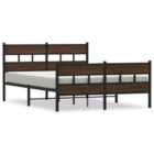 vidaXL Bed Frame without Mattress with Headboard and Footboard 137x190 cm (4017168)