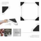 TecTake Connection Frame Parret - adjustable, including ratchet rope - Silver