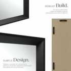 TecTake Wall Mirror Elina - rectangular, with plastic frame, includes mounting materials - Black, 3.8x40.6x50.8cm