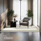 TecTake Rug Zonelle - short pile and ultra-soft, rectangular or round - Cream, 120x170x1.5cm