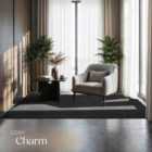 TecTake Rug Zonelle - short pile and ultra-soft, rectangular or round - Anthracite, 120x170x1.5cm