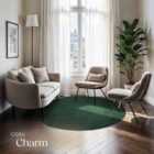 TecTake Rug Zonelle - short pile and ultra-soft, rectangular or round - Green, 120x120x1.5cm