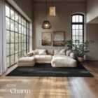 TecTake Rug Zonelle - short pile and ultra-soft, rectangular or round - Black, 200x290x1.5cm