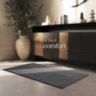 TecTake Rug Zonelle - short pile and ultra-soft, rectangular or round - Anthracite, 80x150x1.5cm
