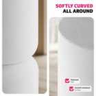 TecTake Bedside Nightstand Amine Set of 2 - weatherproof side tables, 15 kg capacity - White