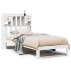 vidaXL Bookcase Bed without Mattress White 75x190cm Solid Wood Pine (3322586)