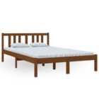 vidaXL Bed Frame Honey Brown Solid Wood 120x200 cm (814882)