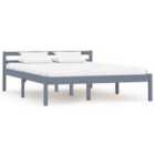vidaXL Bed Frame Grey Solid Pine Wood 140x200 cm (283199)
