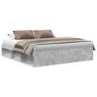 vidaXL Bed Frame without Mattress Concrete Grey 180x200 cm Super King Super King Size (3203883)