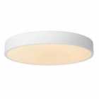 Lucide Unar Modern Flush Ceiling Light - 39,5Cm - LED Dim. - 1X24W 2700K - 3 Stepdim - White