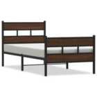 vidaXL Bed Frame without Mattress with Headboard and Footboard 100x200 cm (4017164)