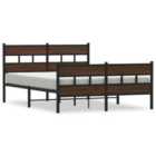 vidaXL Bed Frame without Mattress with Headboard and Footboard 140x200 cm (4017170)