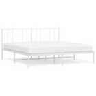 vidaXL Metal Bed Frame with Headboard White 193x203 cm (352535)
