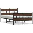 vidaXL Bed Frame without Mattress with Headboard and Footboard 120x190 cm Small Double (4017166)